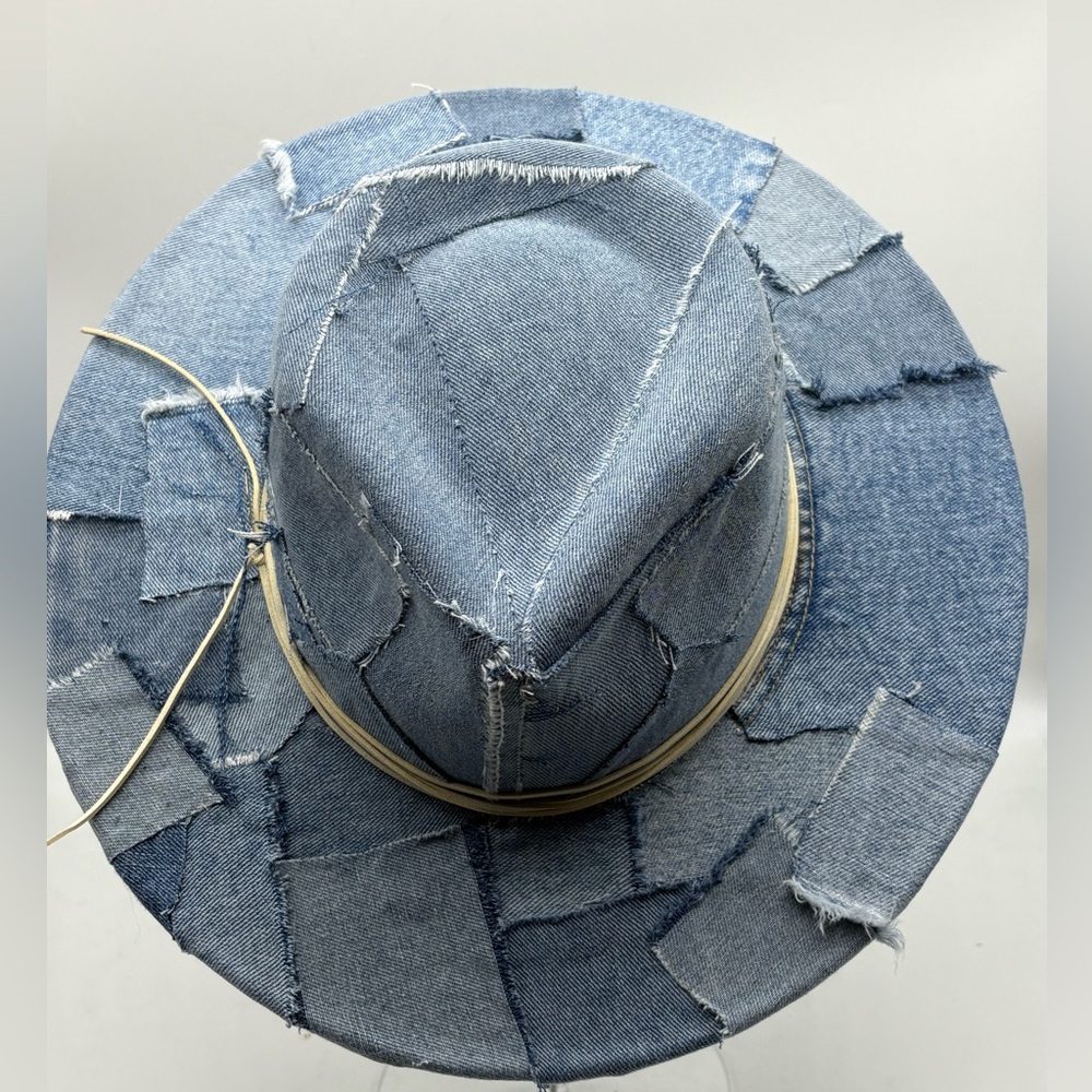 Distressed Patchwork Denim Rancher - Picture 7 of 7